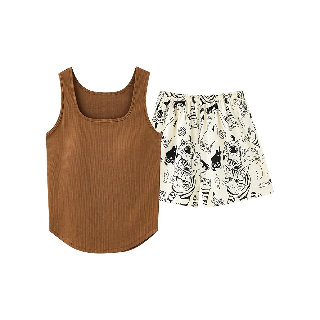 The Story Of The Flower Season Пижамный комплект женский цвет коричневый