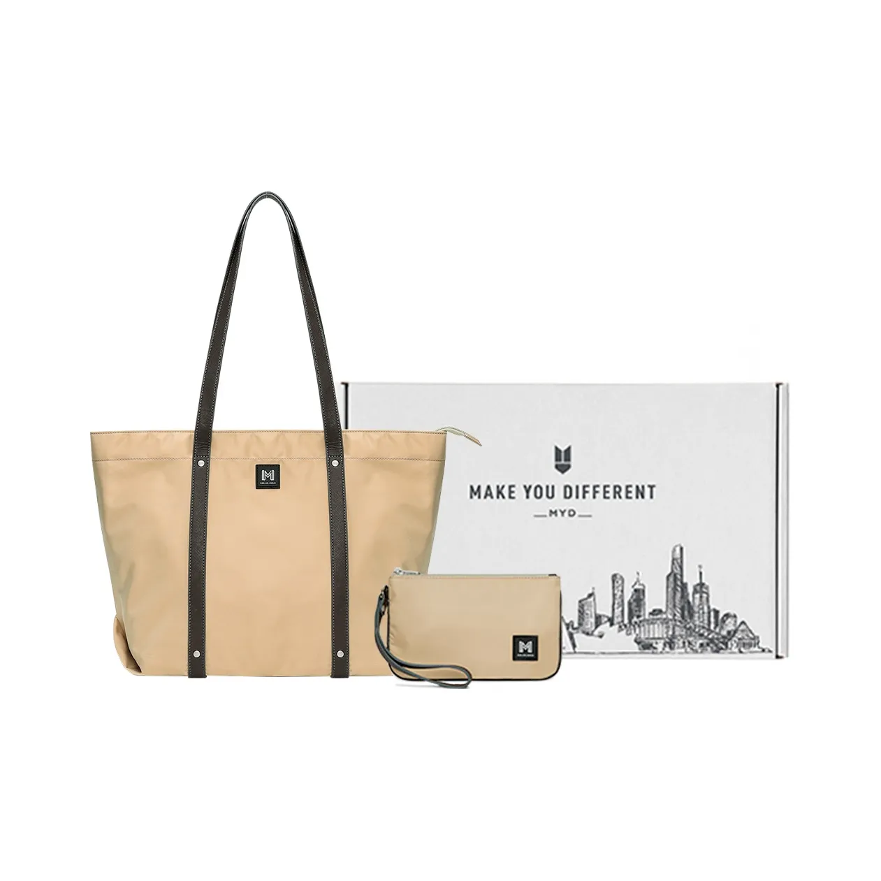 MYD Высококачественный Нейлон Тоут Сумка Сумка для покупок Сумка на плечо Большая Женская Дымчато-серый хаки Ежевика