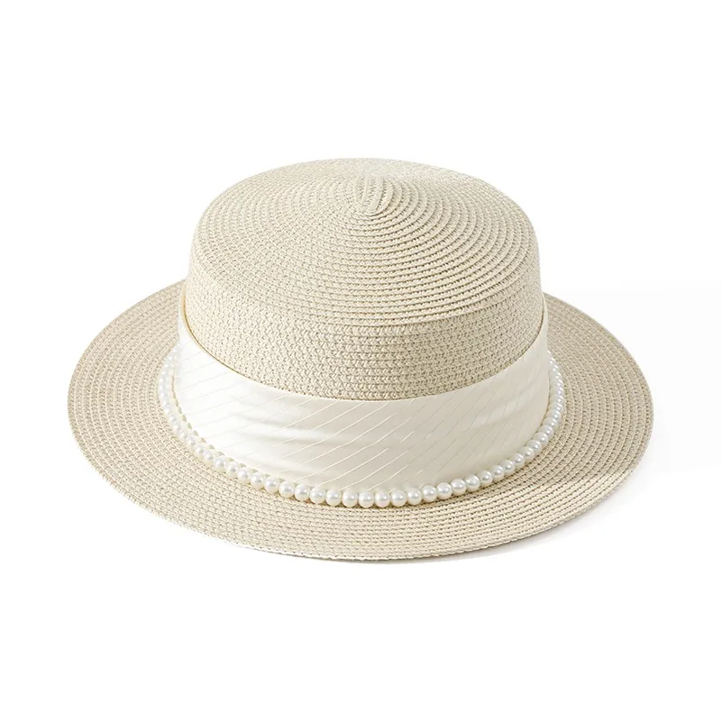 NANJIREN Соломенная плетеная шляпа с защитой от солнца женская