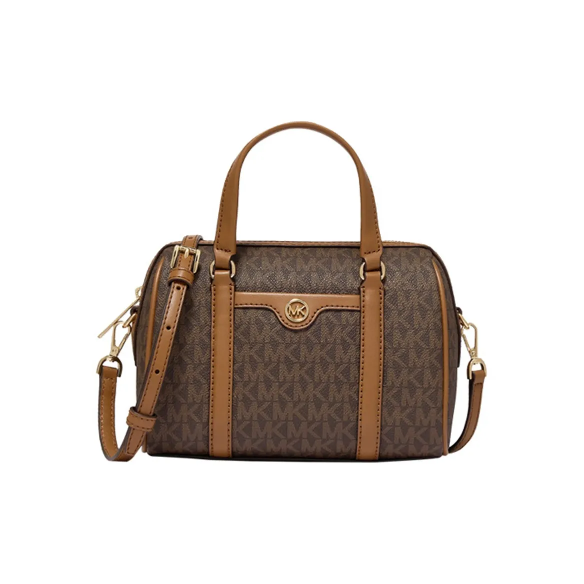 MICHAEL KORS Путешествие Искусственная кожа Ручная сумка Сумка через плечо Маленькая Темно-коричневый Желудевый коричневый