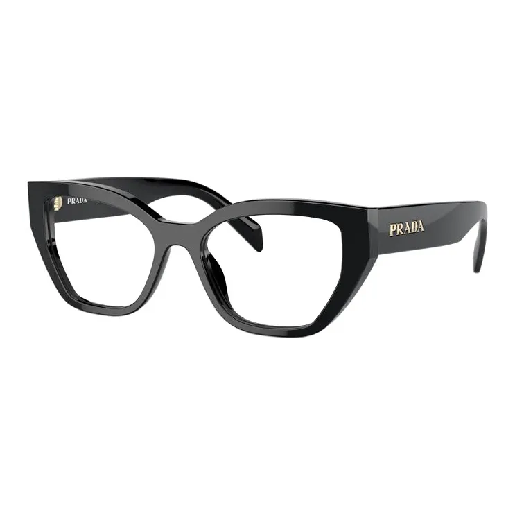 PRADA Acetate Square Оправы для очков Мужской Черный