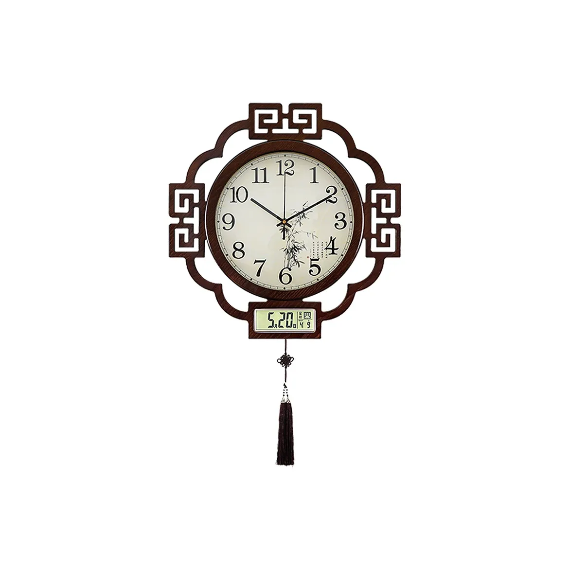 HENSE Кварцевый механизм Wood Стена Часы Унисекс Кофе HW8594