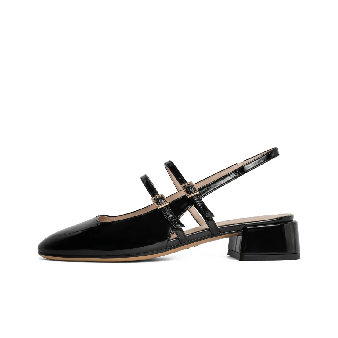 Белль Квадратный Каблук Туфли Мэри Джейн Женские