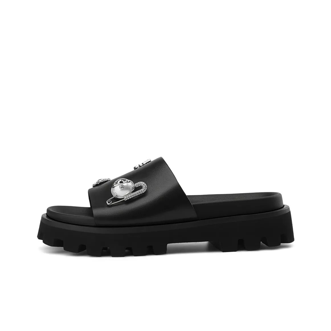 Rosa Bianca Metal Slide Slippers Women's