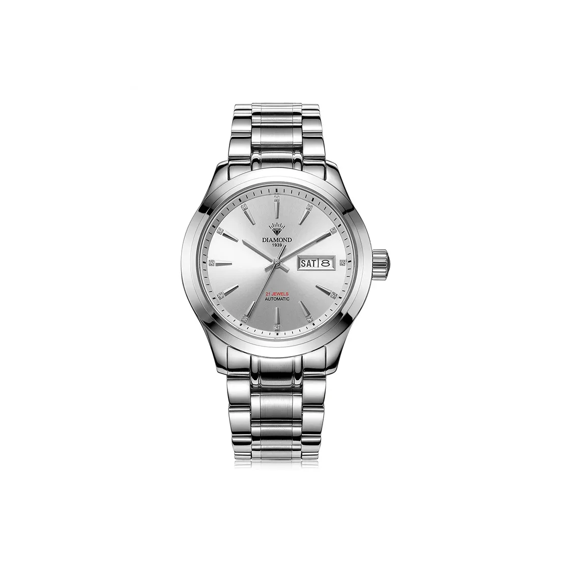 Diamond Automatic Mechanical Movement Watch Men's Watches White Dial