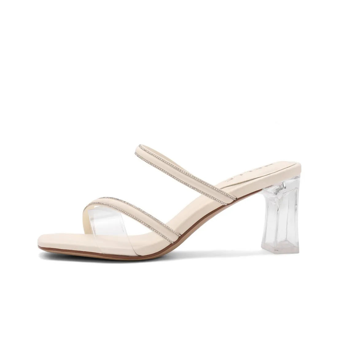 BELLE Резиновая подошва стразы тихий устойчивый к абразиву слипоны женские