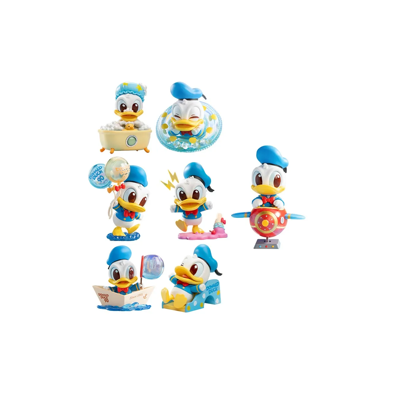 TOP TOY X Disney Дональд Дак 90-летие Коллекция Детство Слепые коробки Один Mystery Коробка Целая коробка 6 шт