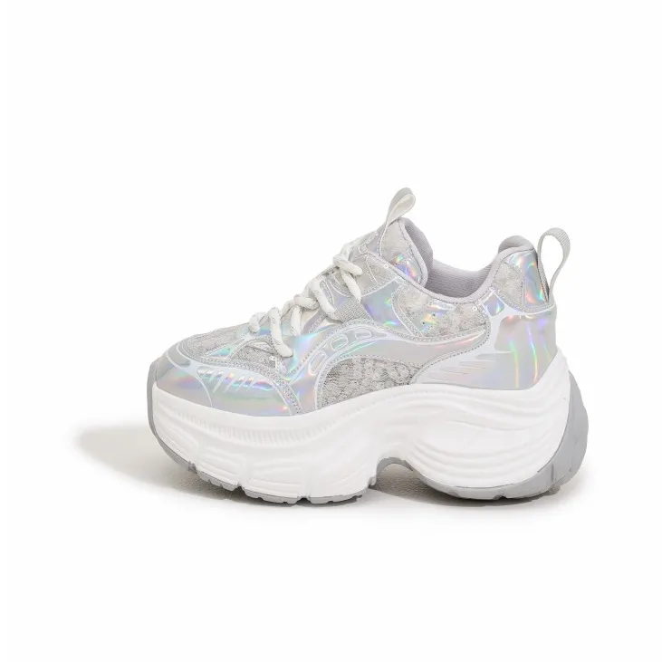 Milan Love Song Wear-Resistant Breathable Water-Resistant Slip-Resistant Low-Top Chunky Sneakers Women's