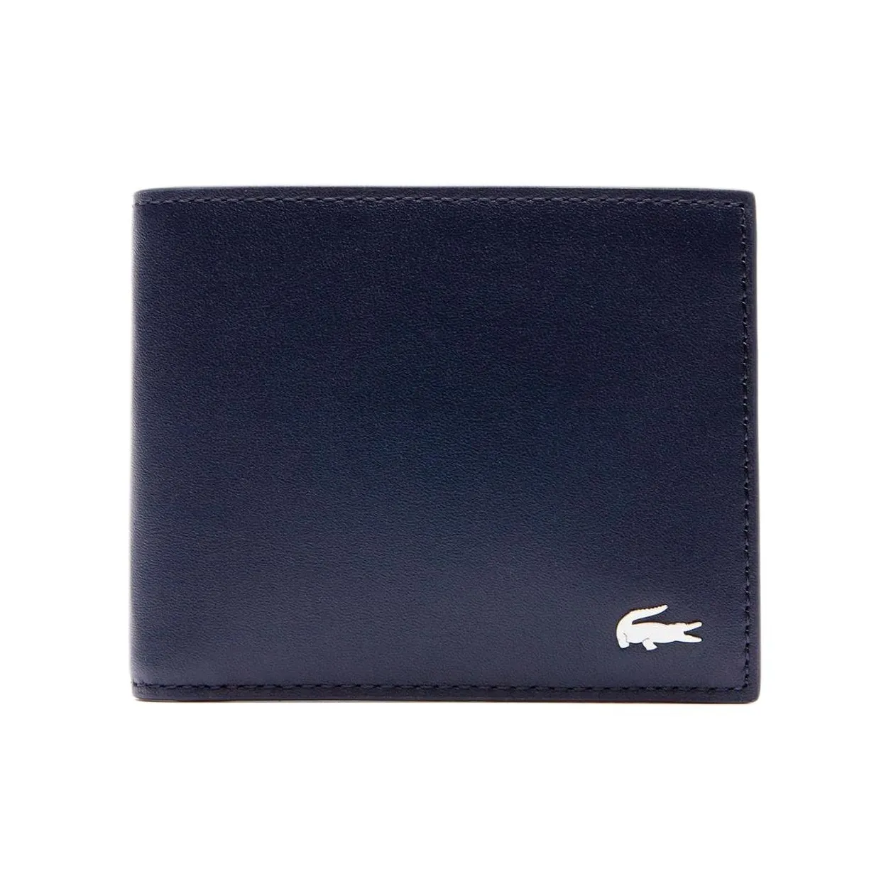LACOSTE Leather Wallet Regular Men's Blue
