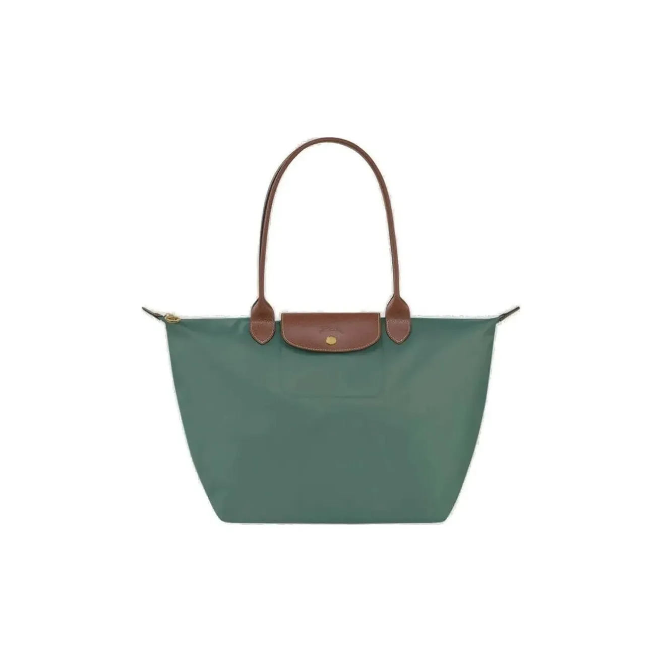 LONGCHAMP Le Pliage Полиамид Холст Пельмени Сумка Сумка через плечо Большая Женская Шалфейно-зеленая