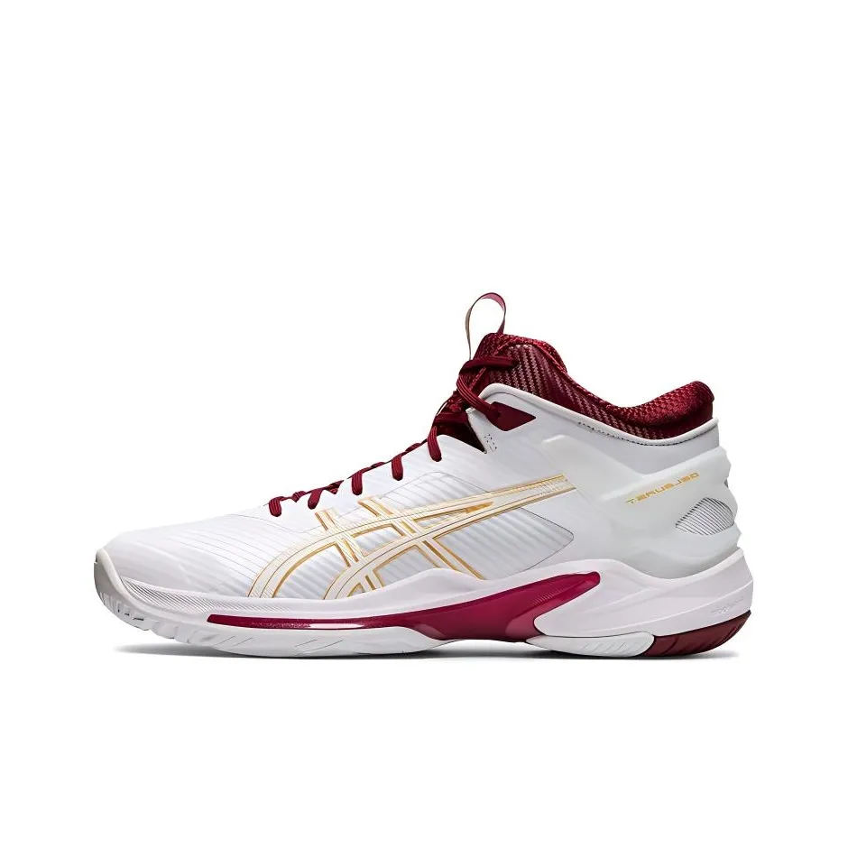 Asics Гель Burst 24 MID Топ Баскетбольные кроссовки для игры Мужской Белый Красный