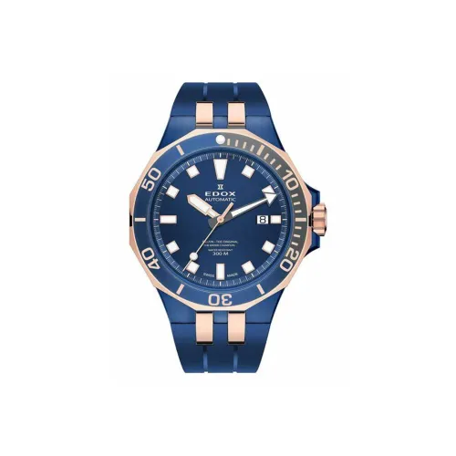 EDOX Автоматический Механический Часы Мужские Movement 43 мм Синий