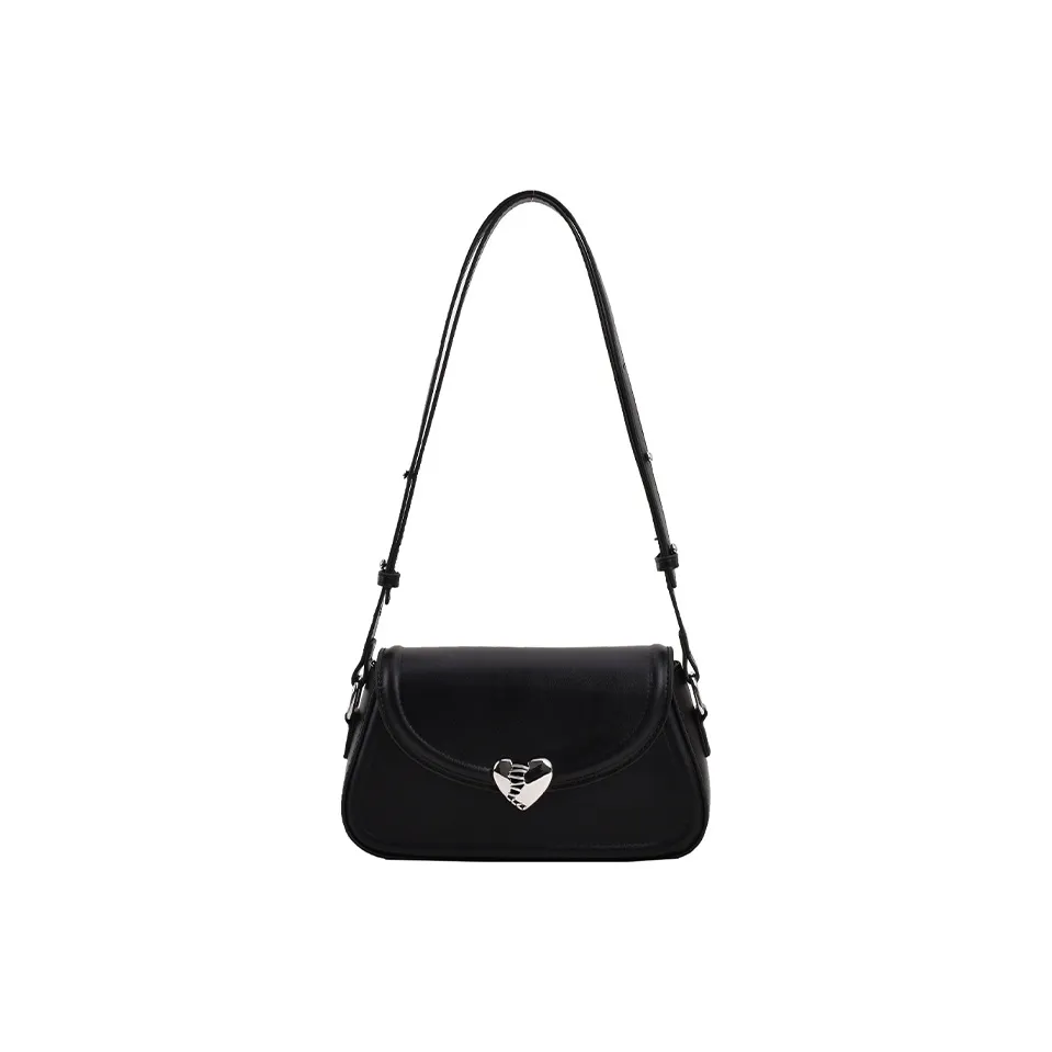 Jade En Plus PU Shoulder Bag Regular Women's Black/White/Silver/Pink