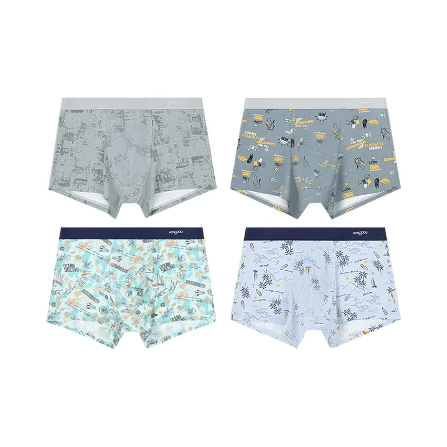 Red Bean Underpants Men's 4 Pack