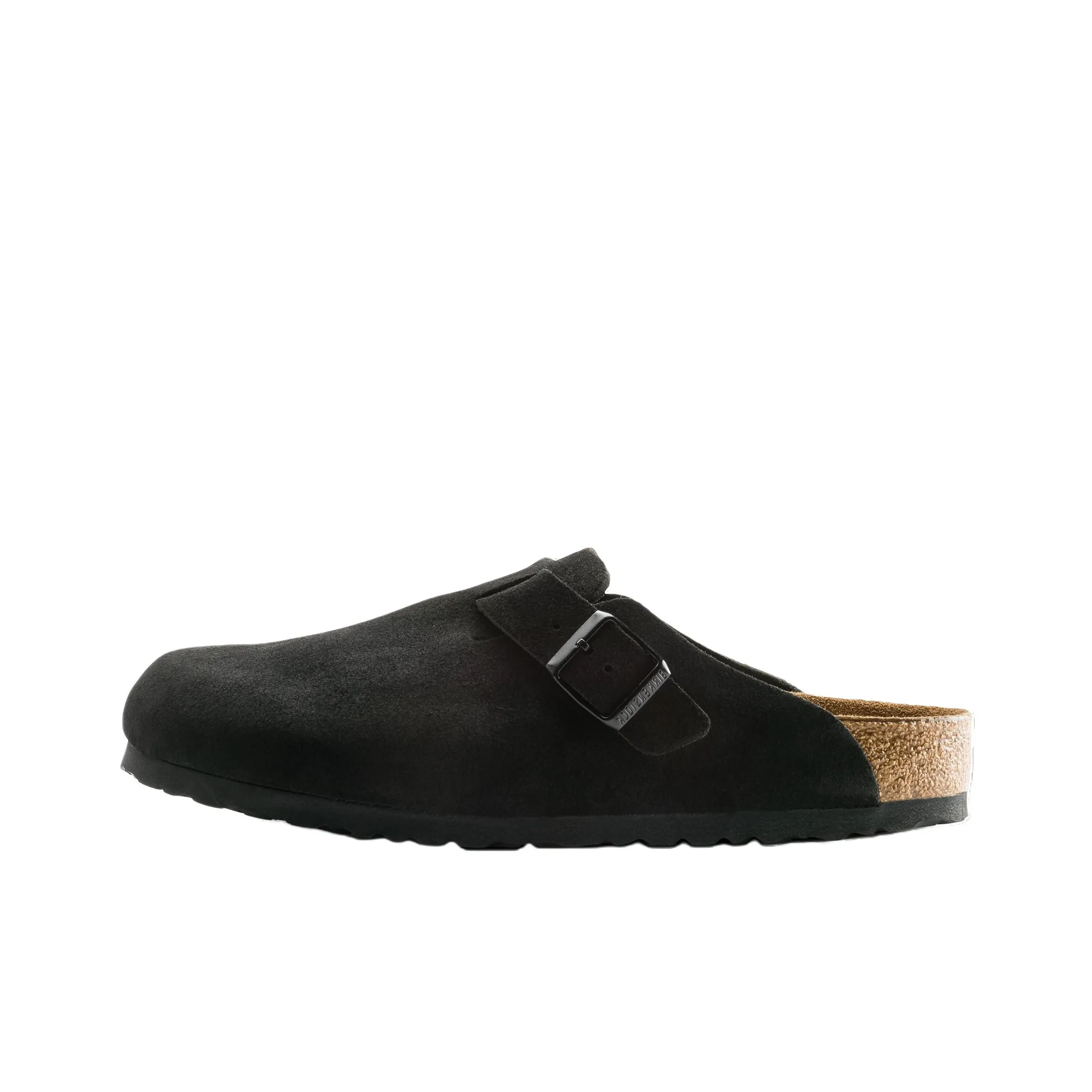 Boston Birkenstock Soft Footbed Suede 'Black'