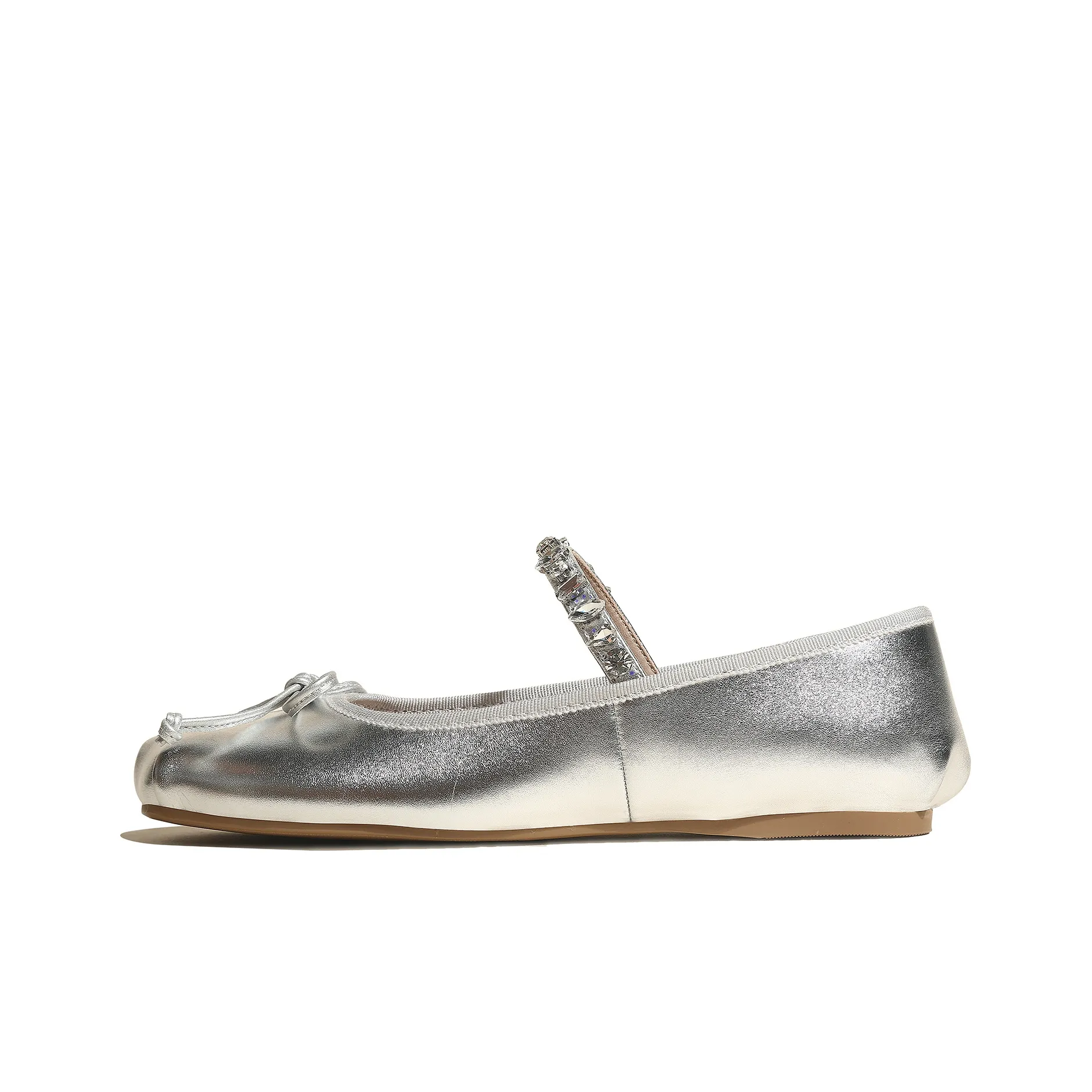 CHENTER KATER Туфли Мэри Джейн Женские Серебряные