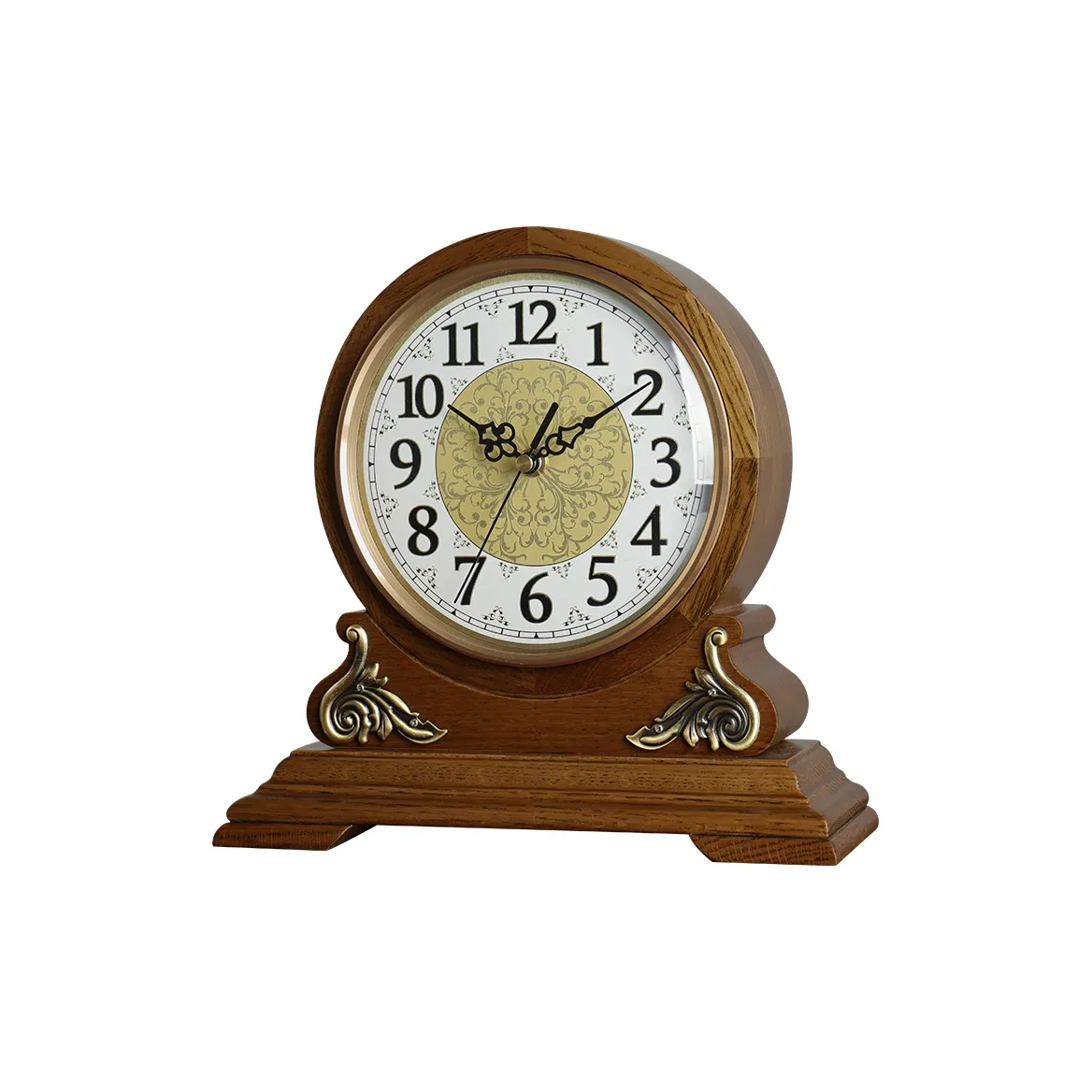 HENSE Кварцевый механизм настольные часы из массива дерева унисекс золотой циферблат модель HD233