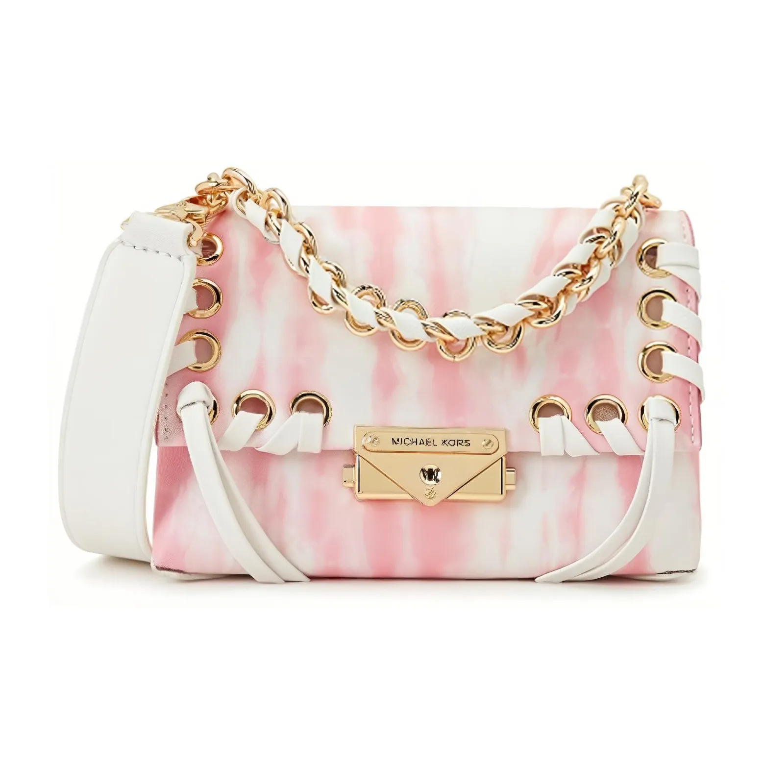 MICHAEL KORS Cece Коровья кожа Сумка через плечо Экстра маленькая Женская Розовая Белая