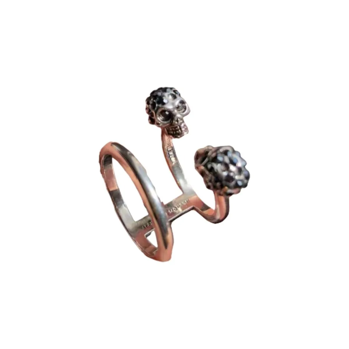 Alexander McQueen Twin Skull Ring