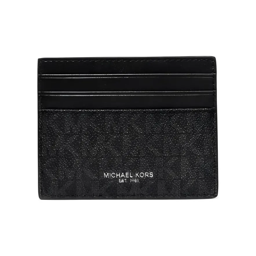 MICHAEL KORS Artificial Leather Card Holder Trumpets Men's Black