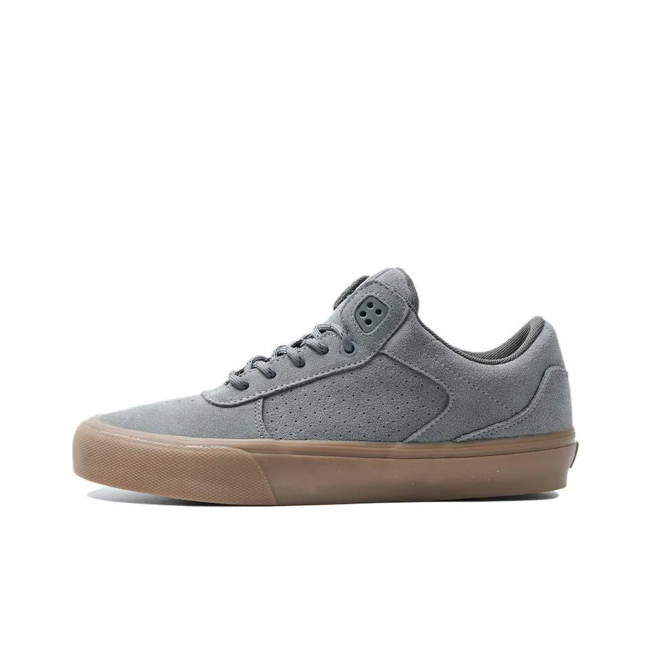 GOLUCK Tiger's Eye Collection Coverage Abrasion Resistant Mid Top Skateboard Shoes Unisex Smoke Gray