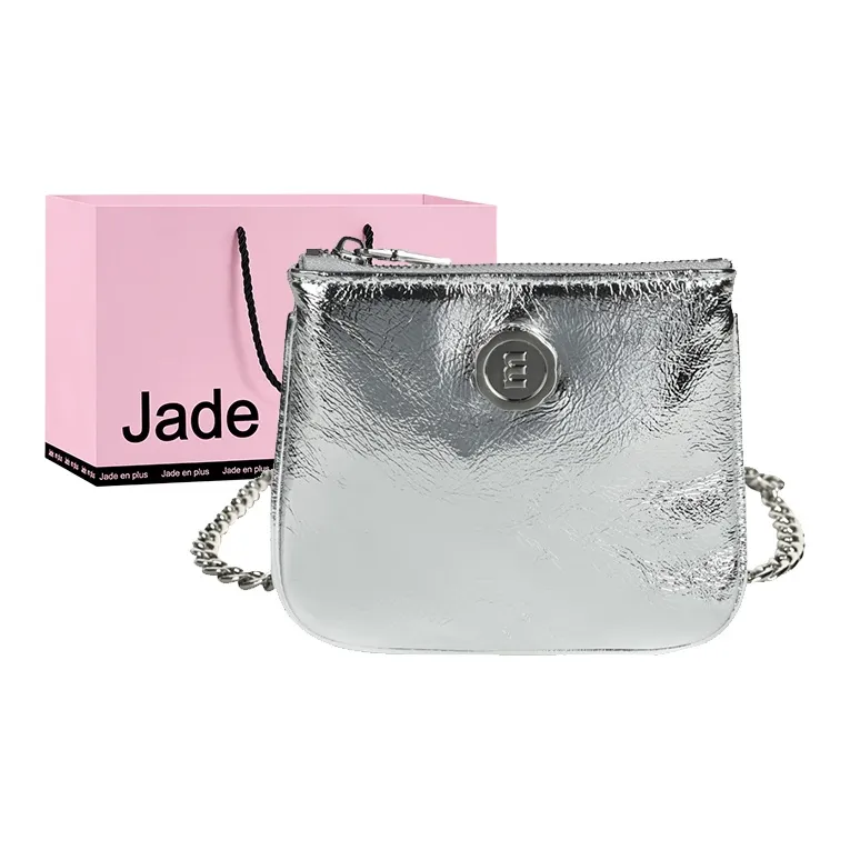 Jade En Plus Fashion PU Shoulder Bag, Crossbody Bag Small Size Women's Silver/Black