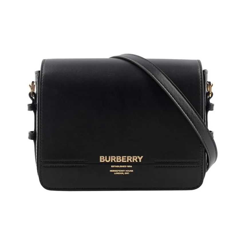 Burberry Calfskin Grace Bag Crossbody Bag Shoulder Bag Small Size Women's Black