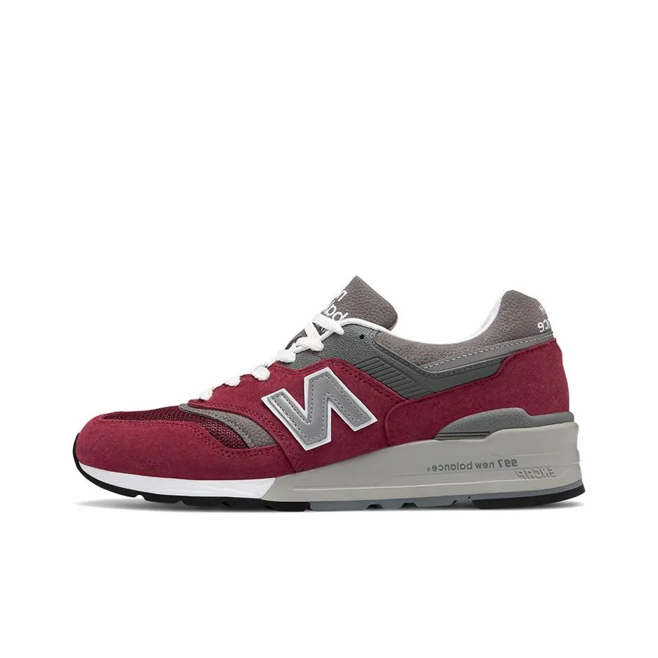 New Balance NB 997 Low Топ Повседневные Беговые Кроссовки Мужские Серый Красный D Ширина