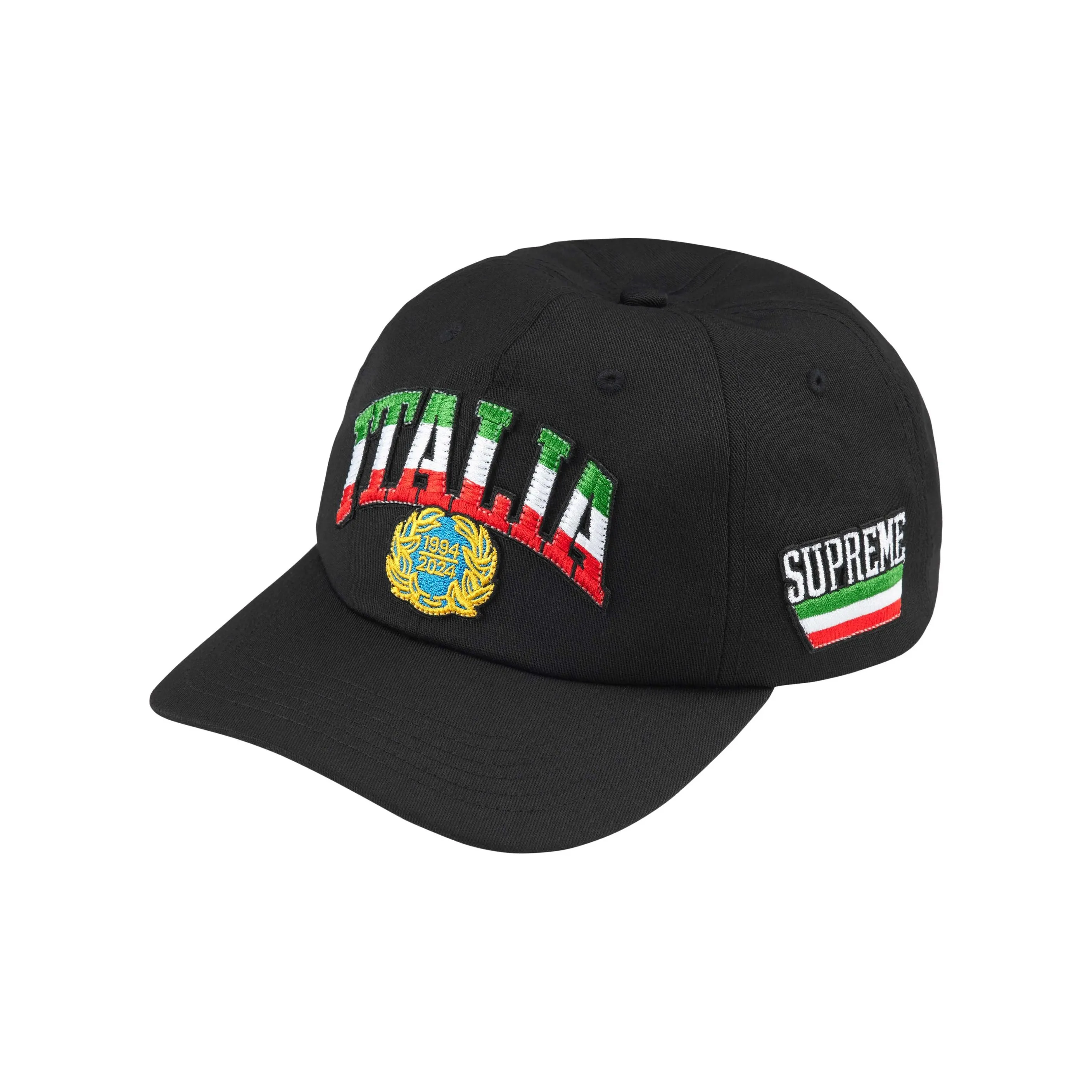 Supreme Хлопковая Смешанная Твил Кепки Унисекс Черный