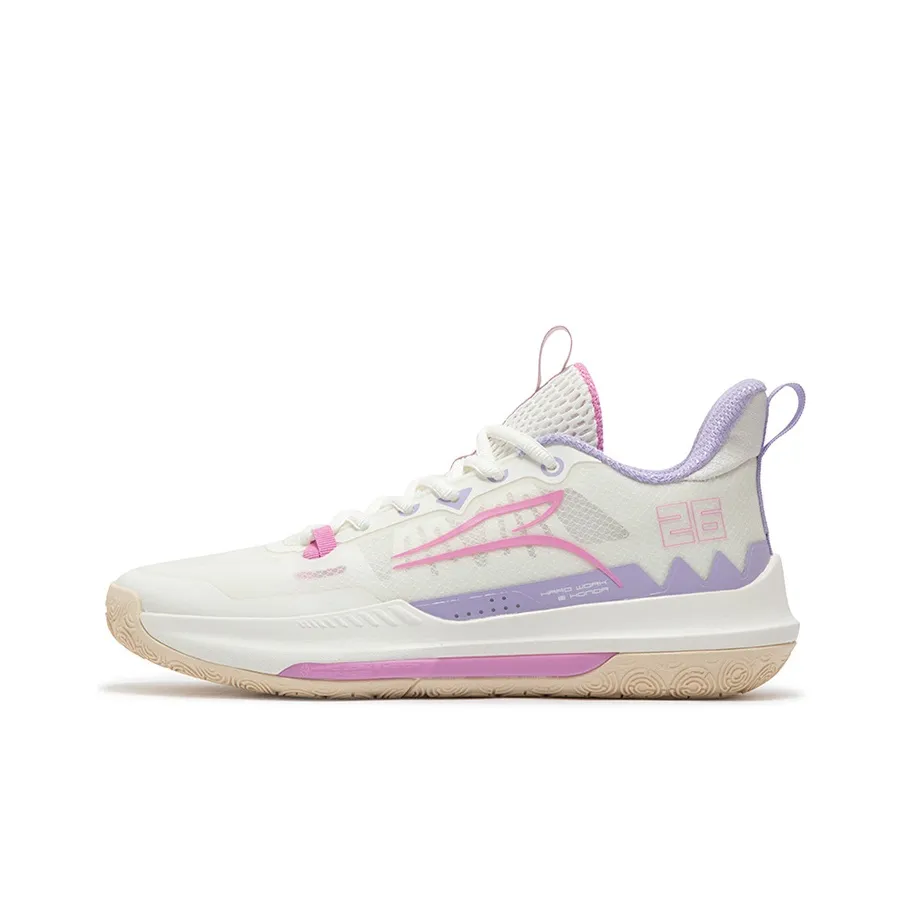 361° DVD Team Care Is Priceless Cushioning Anti Slip And Wear Resistant Low Top Basketball Shoes Men's Digital Lavender