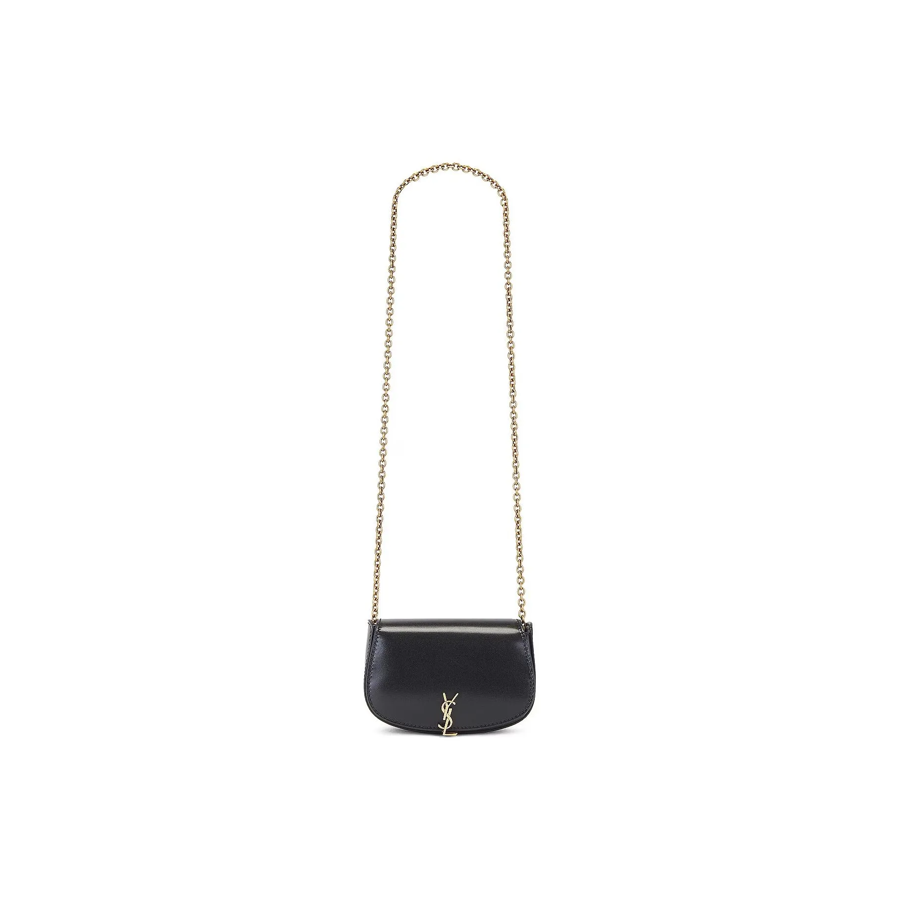 SAINT LAURENT Leather Handbag Shoulder Bag Mini Women's Black
