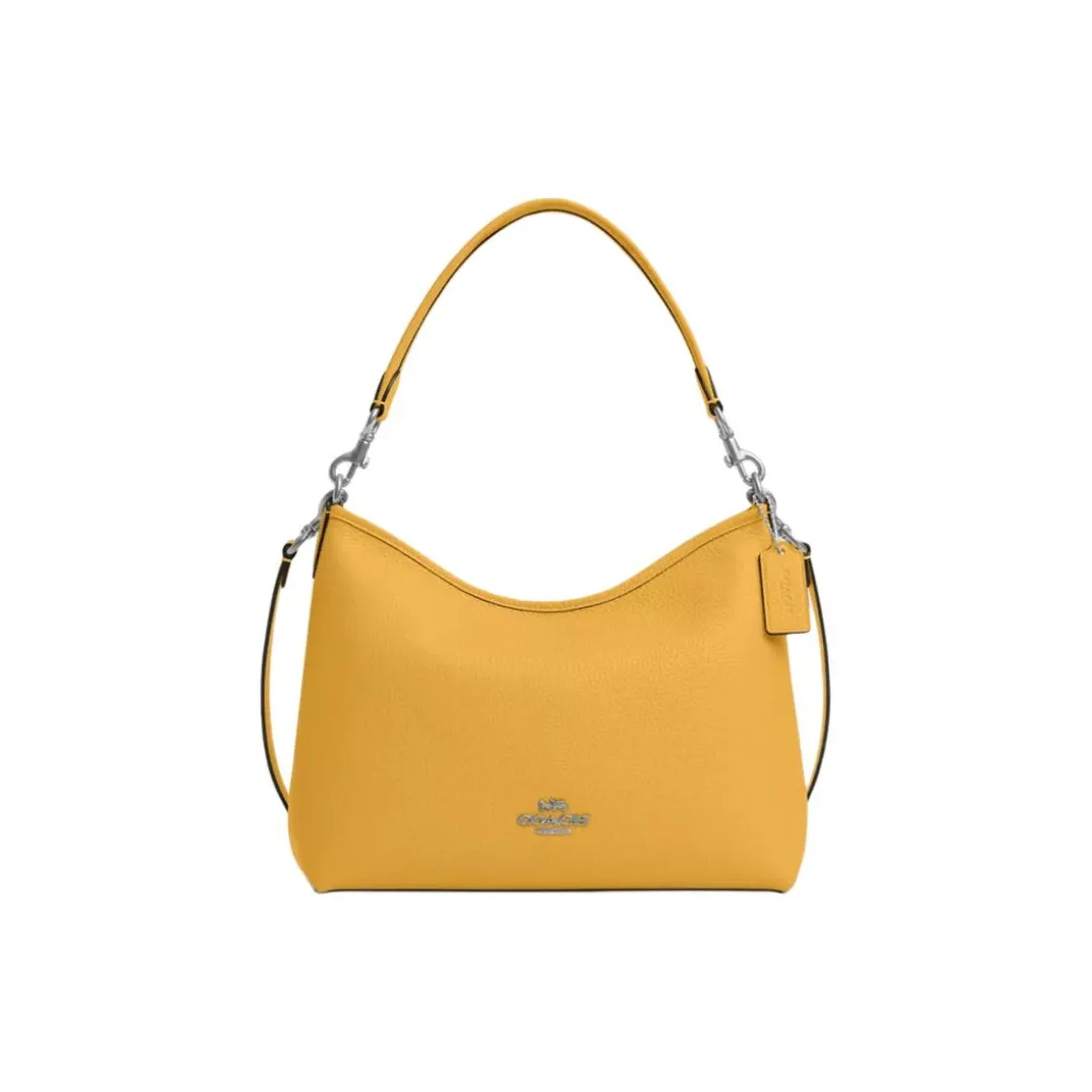 COACH Пескоструйная кожа Портативная Сумка через плечо Сумка на плечо Большая Женская Серебряный HONEYCOMB Желтый