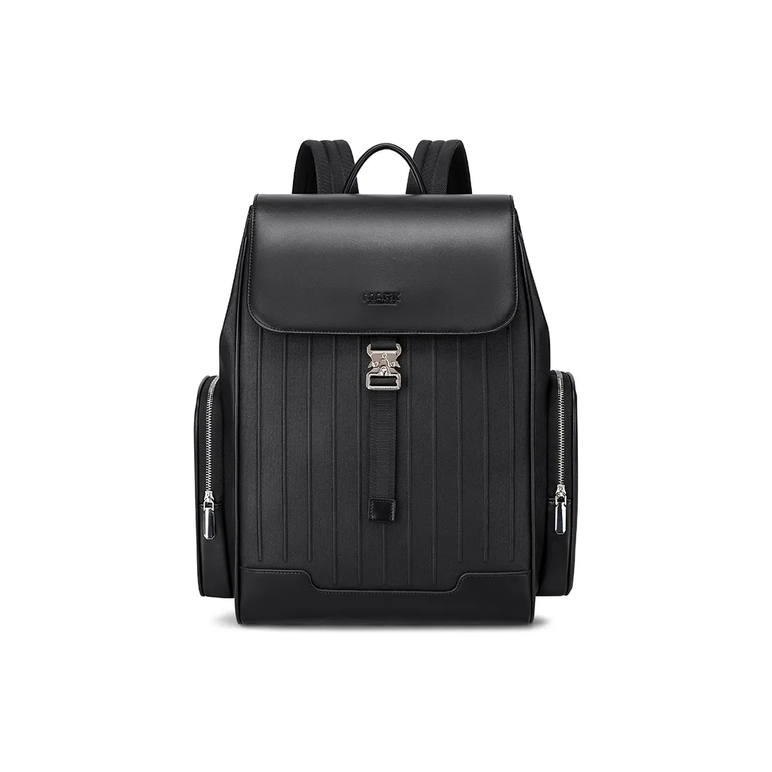 FAIRWHALE PU Backpack Men's Ink Black