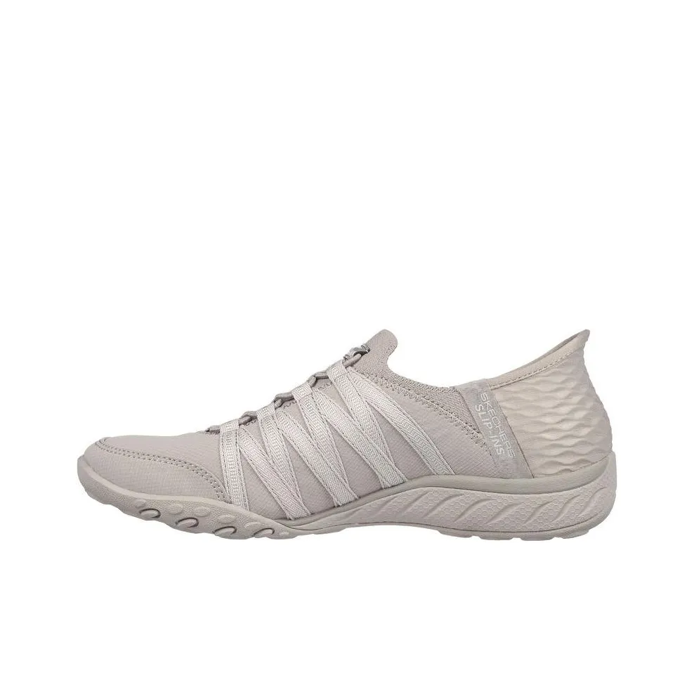 Skechers Breathe Easy Roll With Me Cushioning, Wear Resistant Low Top Casual Shoes Women's Taupe