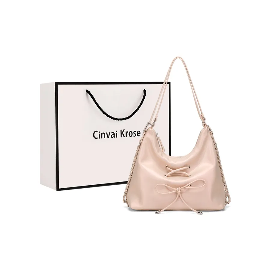 CinvaiKrose ПУ (полиуретан) Одно плечо Сумка Для студентов Большая Женская Радужная Розовая