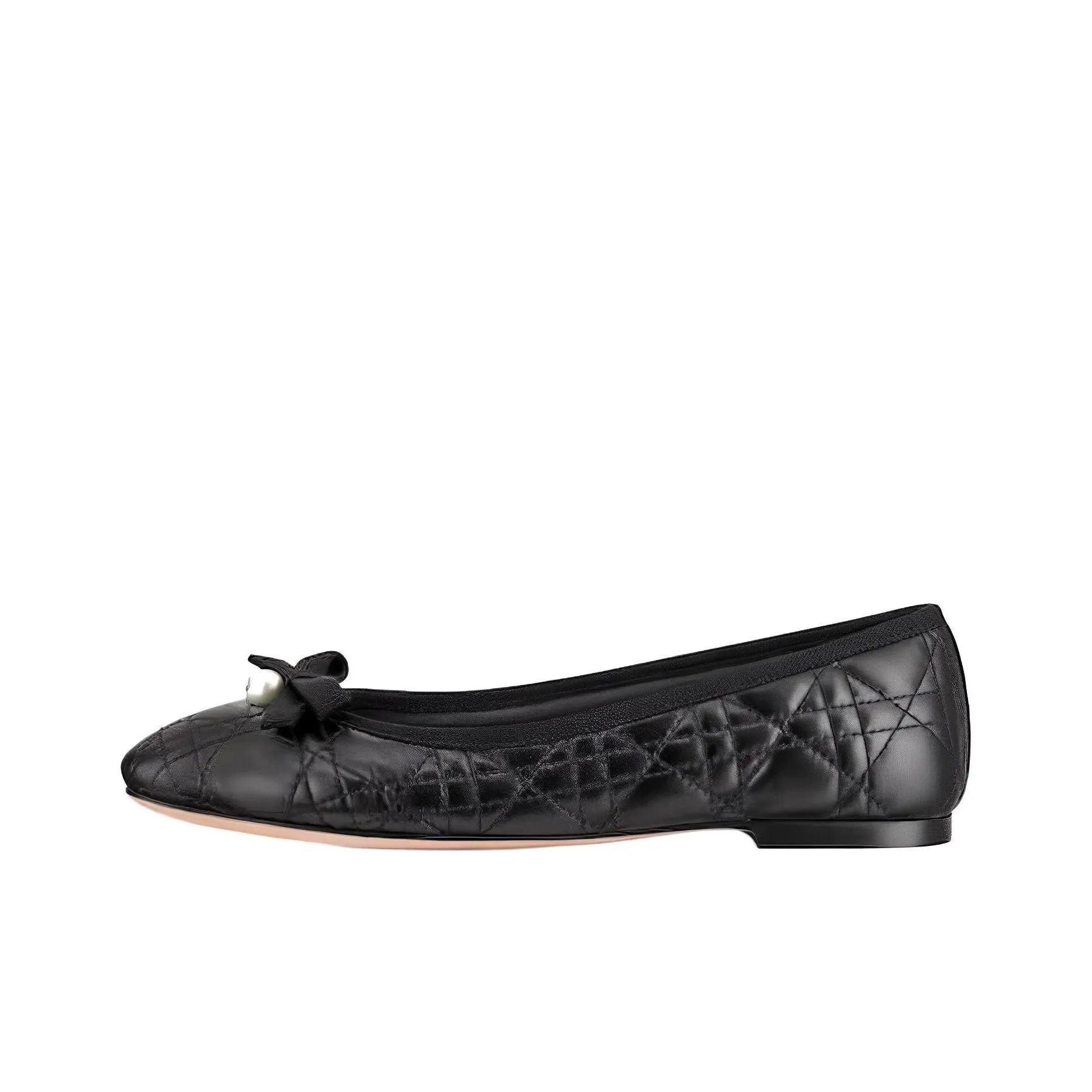 DIOR BALLET FLAT Casual Single Shoes Women's Black