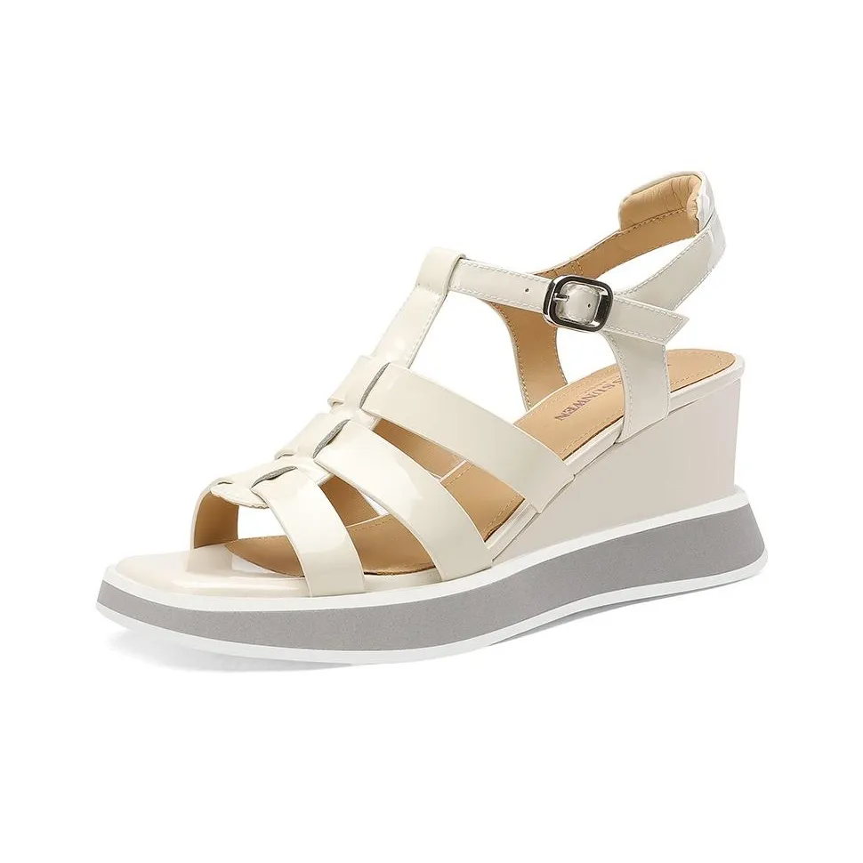 BOSSSUNWEN Roman Sandals 7cm Women's Ecru