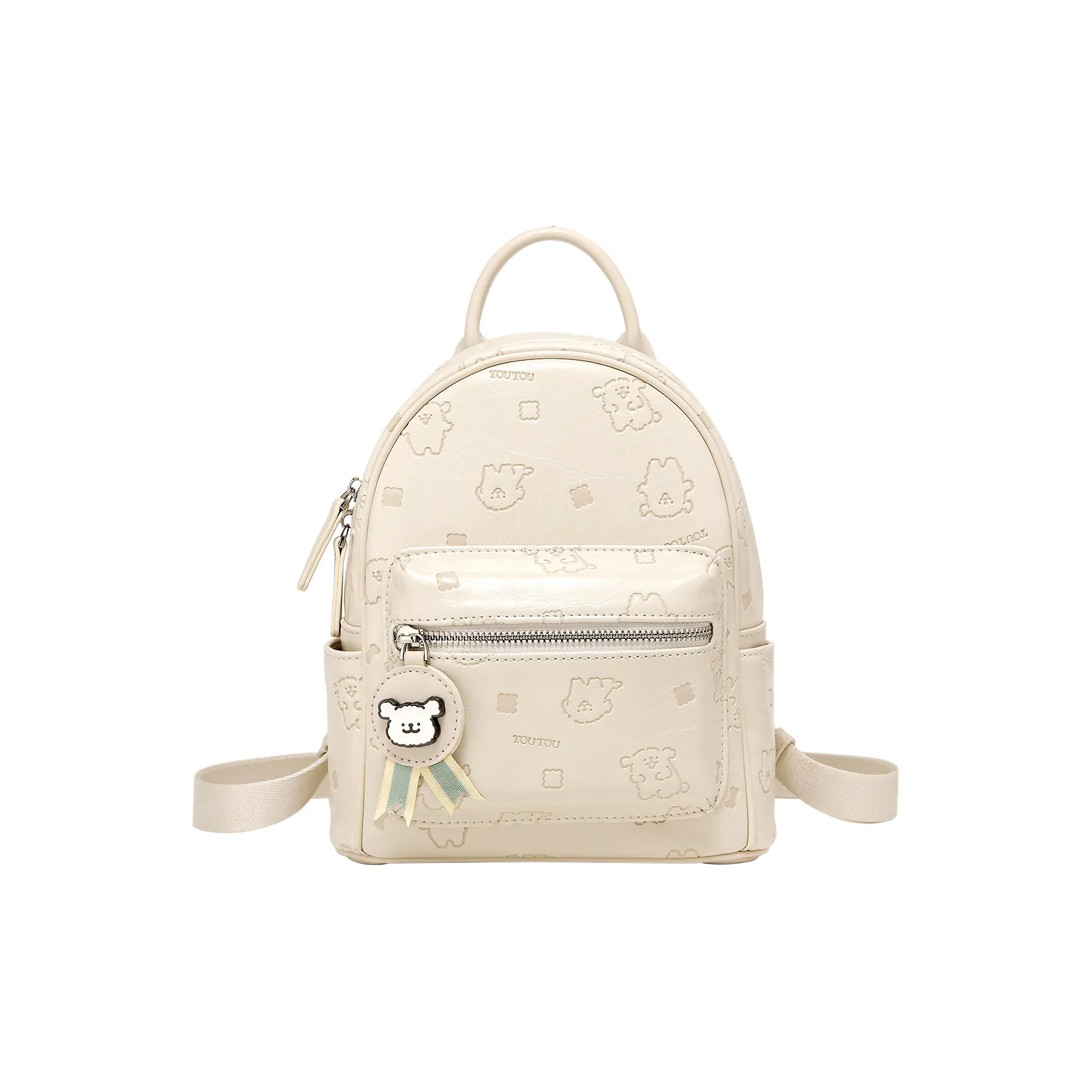 TOUTOU Maltese Collaboration ПУ (полиуретан) Рюкзак Средний Женский Молочный Белый