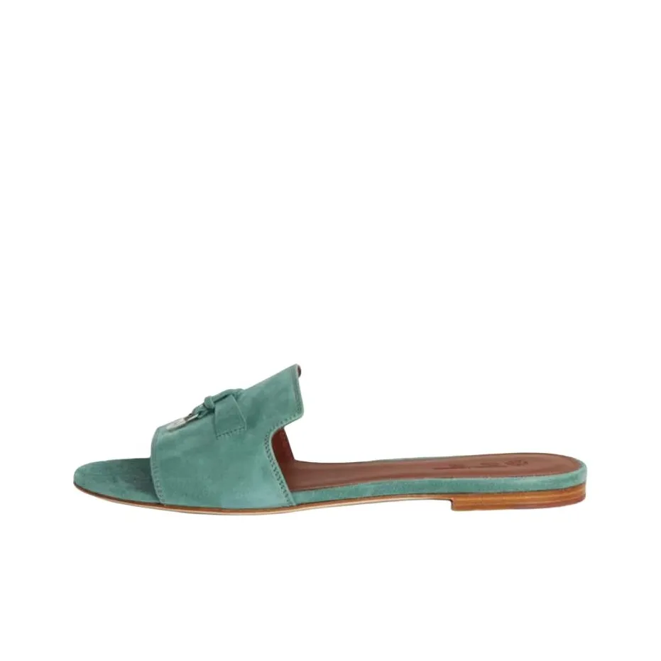 Loro Piana Slide Slippers Women's Green