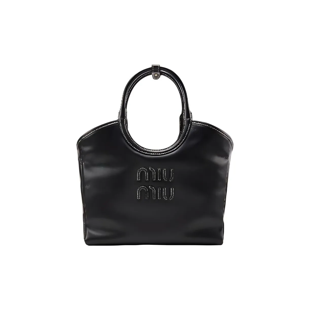 MIU MIU Leather Shoulder Bag Crossbody Bag Handbag Regular Women's Black