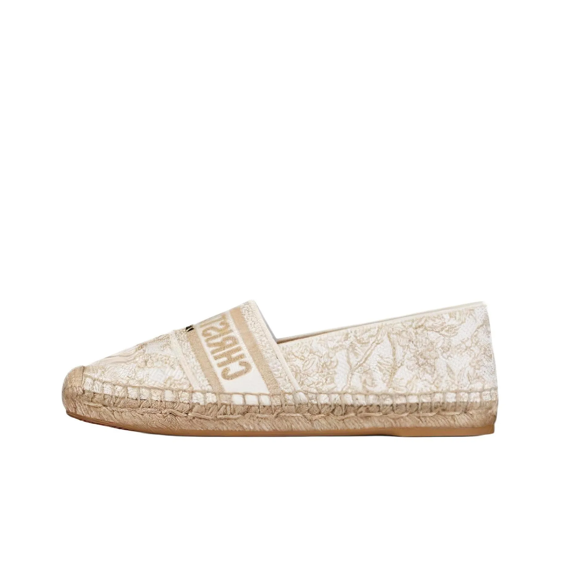 DIOR Granville Flat Shoes Women's White Gold