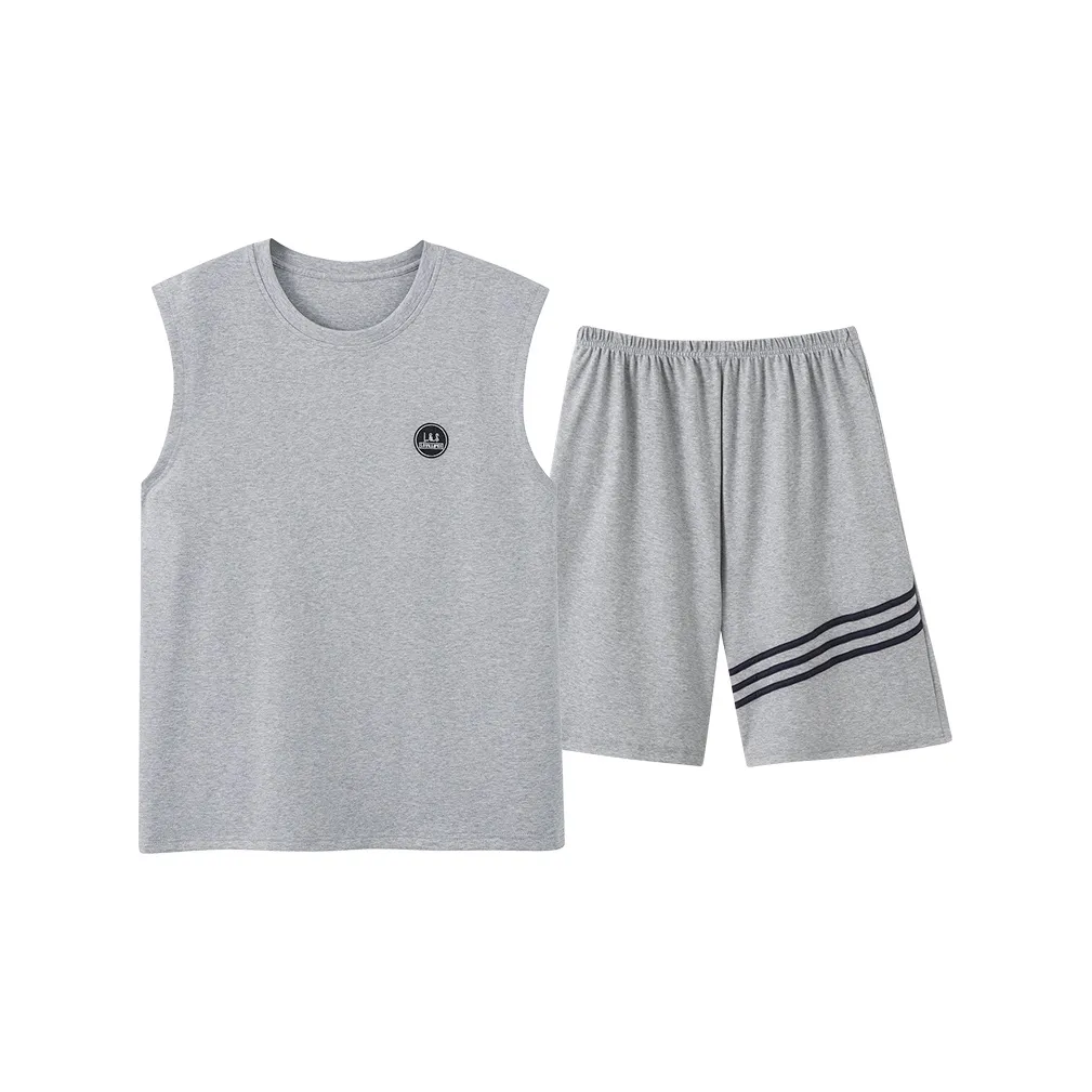 COMBO Pajama Set Men's Light Gray Stripes