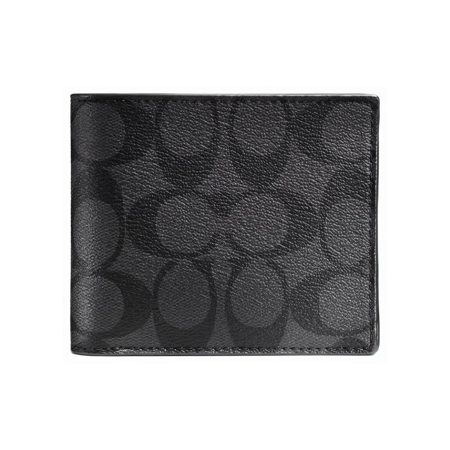 COACH 3 IN 1 Wallet Canvas Wallet Mini Men
s Black Gray