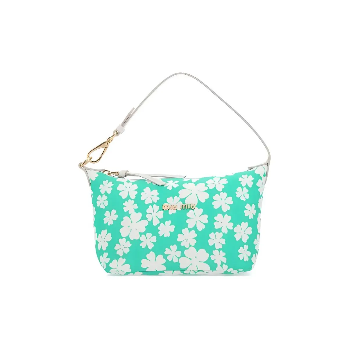 MIU MIU SpiritSpirit Fabric Handbag Shoulder Bag Women's Green