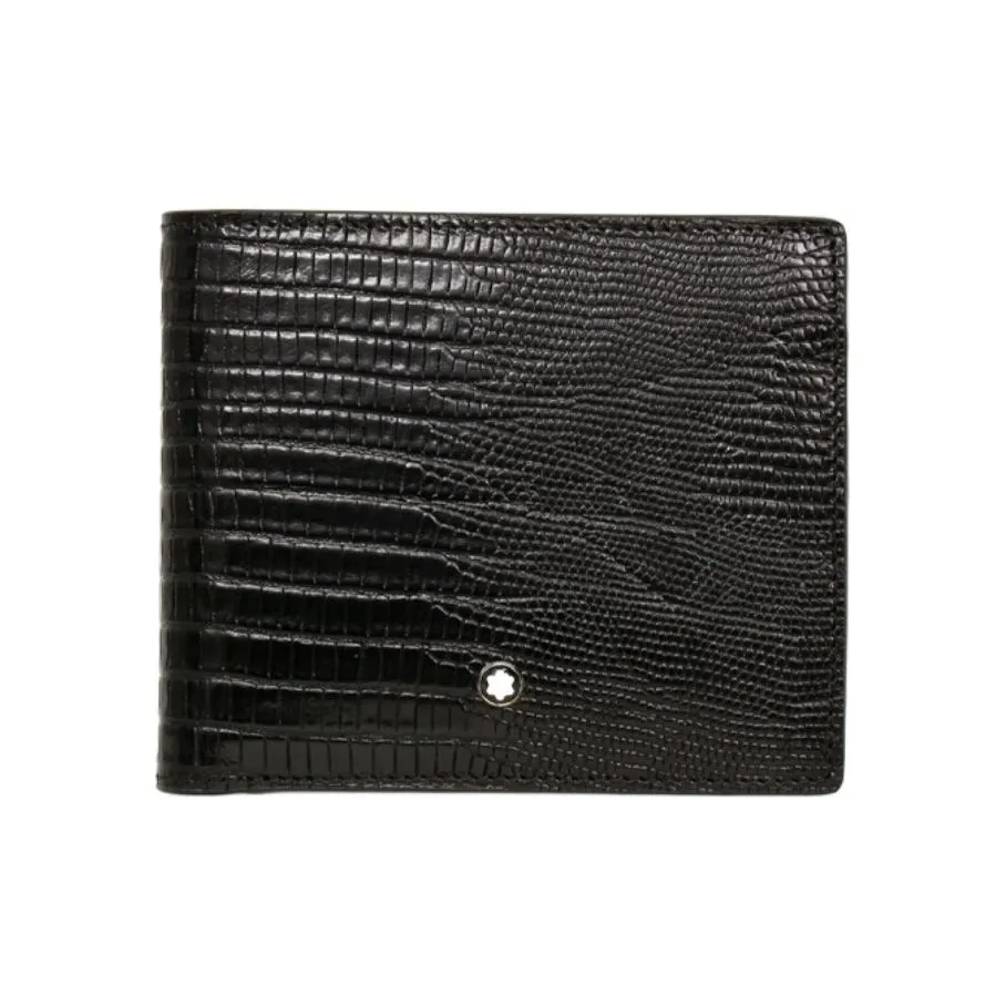 MONTBLANC Crocodile Embossed Leather Wallet Men's Black
