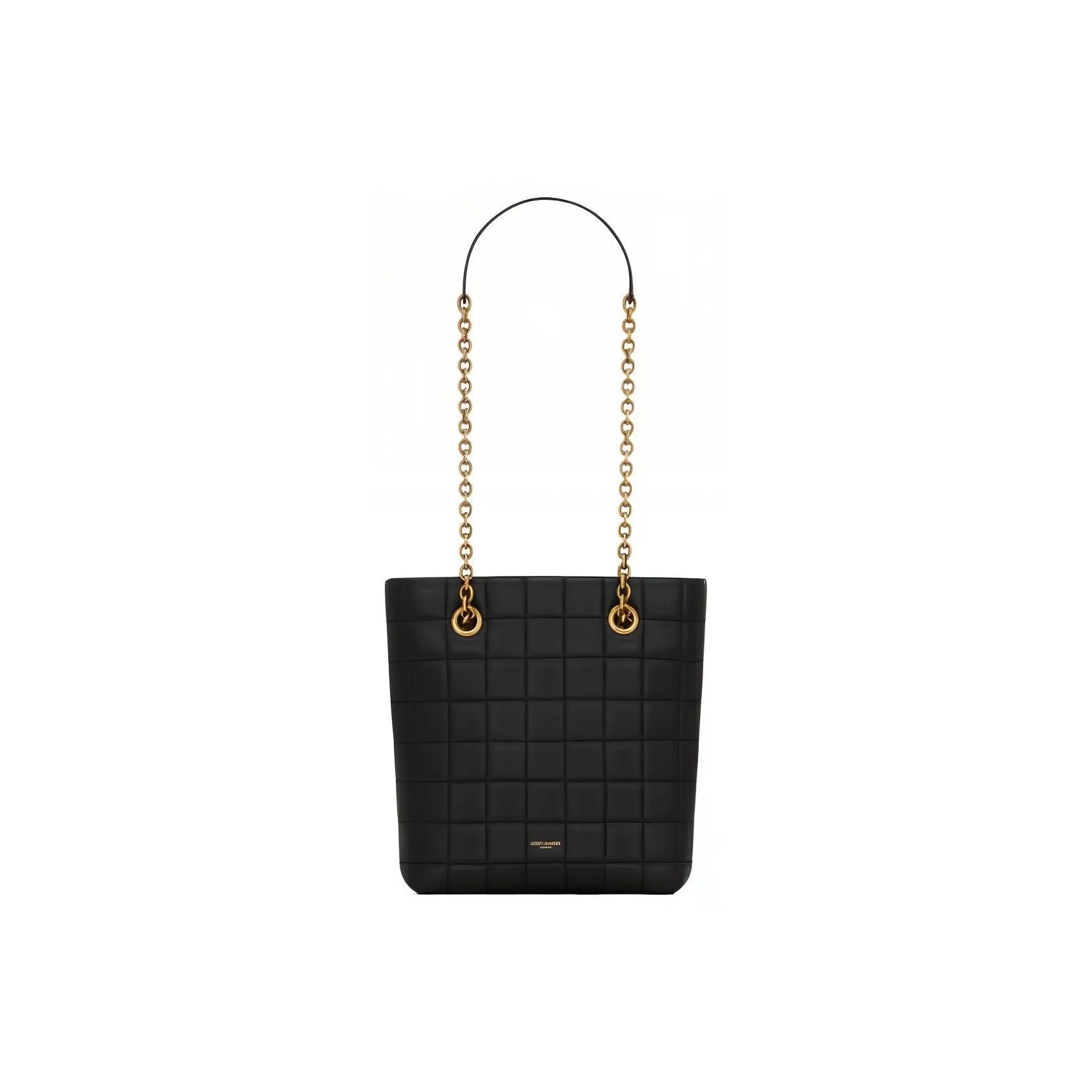 SAINT LAURENT Lambskin Tote Bag, Shopping Bag, Shoulder Bag Women's Black