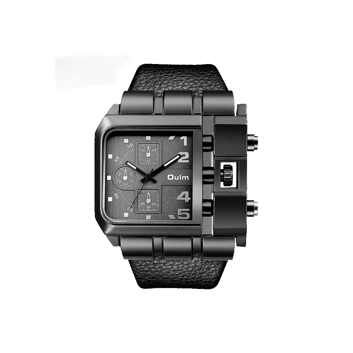 Oulm Кварцевый механизм Мужские часы 53mm*53mm*14mm Черный