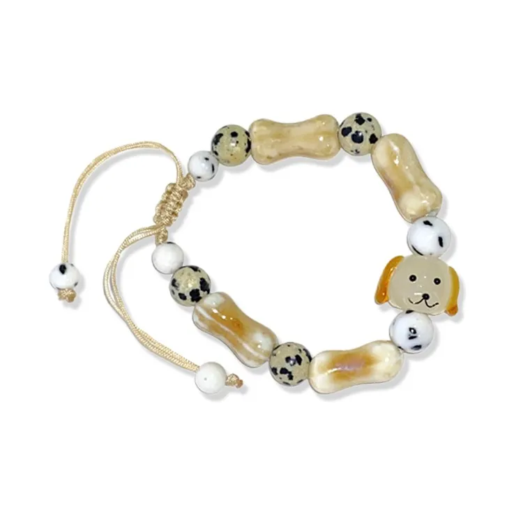 WANLIACC Ткань Керамика Собака Браслет Унисекс