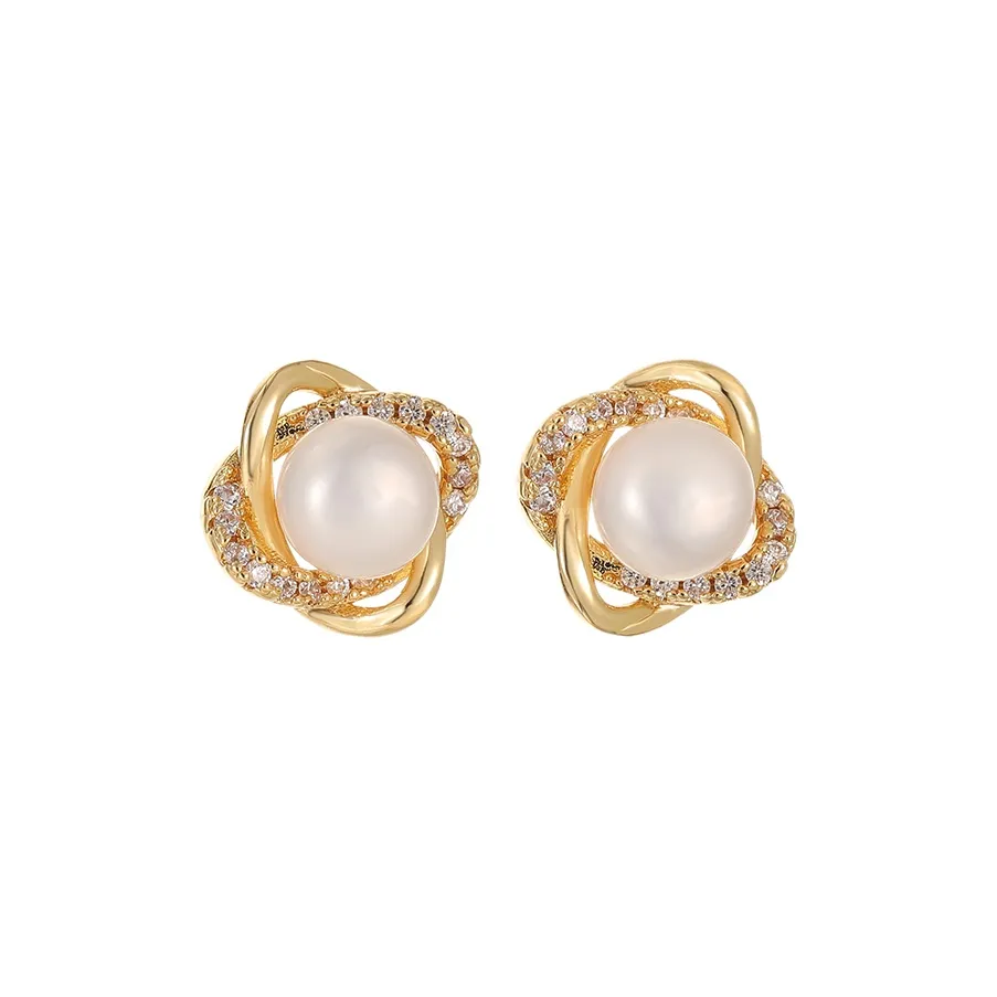 Серьги-гвоздики Zoo Jewel с пресноводным жемчугом женские