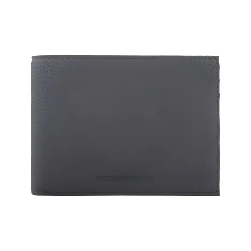 EMPORIO ARMANI Cow Leather Wallet Men's Black